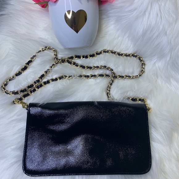 ✨Tory Burch Adalyn Crossbody Turnlock Black Clutch - Picture 11 of 15